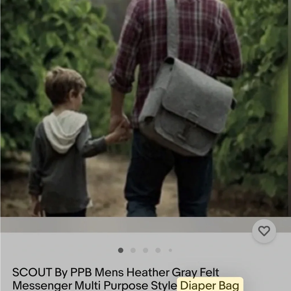 Petunia Pickle Bottom Gray Kids Messenger Bag - Picture 5 of 5